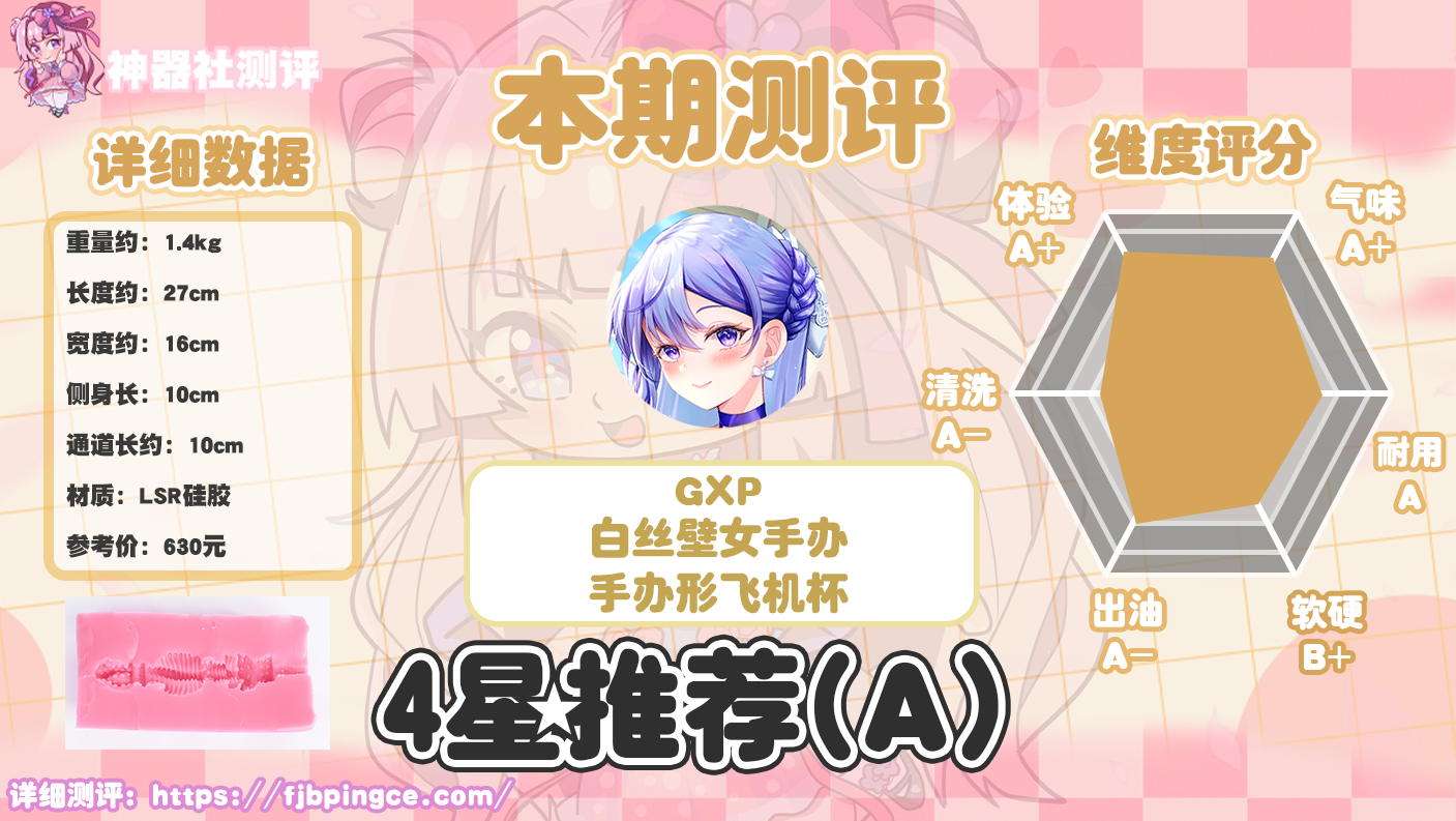 【神器社测评】GXP白丝壁女美绪手办型飞机杯——曾经陪我征战多年的老伙计变成手办了!?致敬传奇榨汁姬的经典通道设计